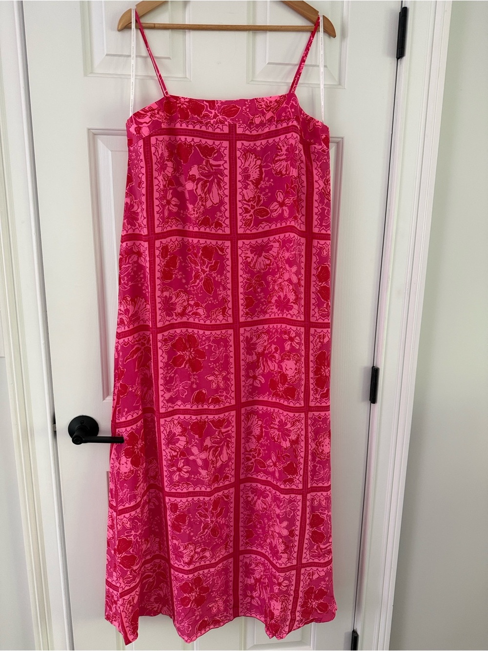Lilly Pulitzer Jesslyn Silk Maxi Slip Dress in Sun Shell Pink Big Party - Picture 6 of 11